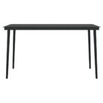 vidaXL 7-dielna záhradná jedálenská súprava čierna PVC ratan – Obrázok 8