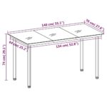 vidaXL 5-dielna záhradná jedálenská súprava sivá – Obrázok 7