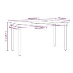 vidaXL 5-dielna záhradná jedálenská súprava s poduškami čierna – Obrázok 8