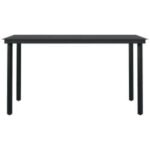 vidaXL 5-dielna záhradná jedálenská súprava s poduškami čierna – Obrázok 5