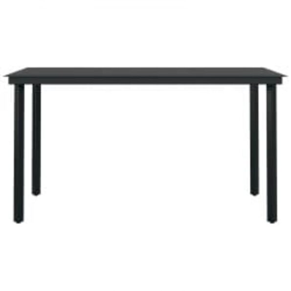 vidaXL 5-dielna záhradná jedálenská súprava s poduškami čierna – Obrázok 5