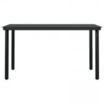 vidaXL 5-dielna záhradná jedálenská súprava s poduškami sivá a čierna – Obrázok 5