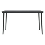 vidaXL 7-dielna záhradná jedálenská súprava s vankúšmi čierna – Obrázok 6