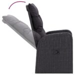 vidaXL 7-dielna záhradná jedálenská súprava s vankúšmi čierna – Obrázok 9