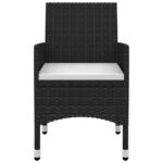 vidaXL 5-dielny vonkajší jedálenský set so sedákmi polyratan a sklo – Obrázok 4