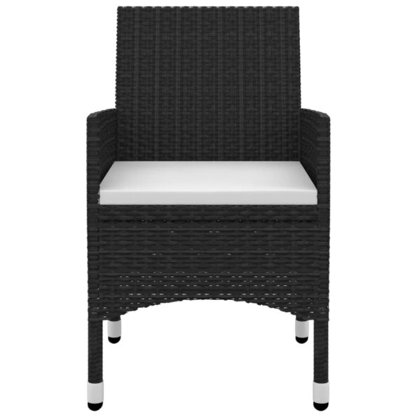 vidaXL 5-dielny vonkajší jedálenský set so sedákmi polyratan a sklo – Obrázok 4