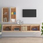 vidaXL TV skrinky 4 ks masívna borovica – Obrázok 3