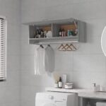 vidaXL Šatník sivý dub sonoma 100x32,5x35 cm spracované drevo – Obrázok 7