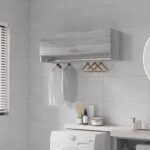 vidaXL Šatník sivý dub sonoma 100x32,5x35 cm spracované drevo