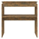 vidaXL Konzolový stolík dymový dub 80x30x80 cm spracované drevo – Obrázok 3