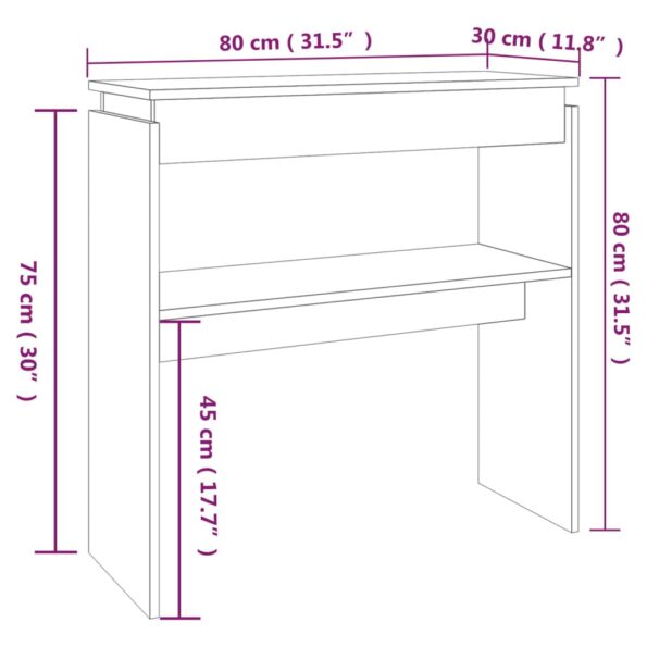 VXL8720286932780_g_en_hd_4.jpg vidaXL Konzolový stolík dymový dub 80x30x80 cm spracované drevo – Obrázok 6