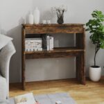 vidaXL Konzolový stolík dymový dub 80x30x80 cm spracované drevo