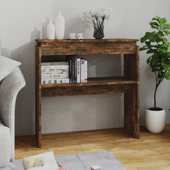 VXL8720286932780_m_en_hd_1.jpg vidaXL Konzolový stolík dymový dub 80x30x80 cm spracované drevo – Obrázok 1