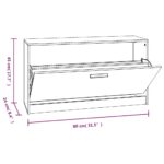 vidaXL Lavica na topánky čierna 80x24x45 cm, umelé drevo – Obrázok 9