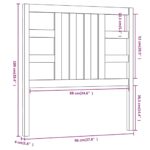 vidaXL Čelo postele čierne 96x4x100 cm masívna borovica – Obrázok 6