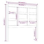 vidaXL Čelo postele 95,5x4x100 cm masívna borovica – Obrázok 6