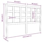 vidaXL Čelo postele čierne 145,5x4x100 cm masívna borovica – Obrázok 6