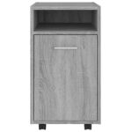 vidaXL Skrinka s kolieskami sivá sonoma 33x38x60 cm spracované drevo – Obrázok 3