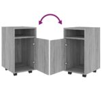 vidaXL Skrinka s kolieskami sivá sonoma 33x38x60 cm spracované drevo – Obrázok 5