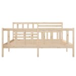 vidaXL Posteľný rám masívne drevo 140x190 cm – Obrázok 4