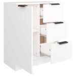 vidaXL Komoda biela 60x30x70 cm spracované drevo – Obrázok 5