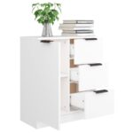 vidaXL Komoda biela 60x30x70 cm spracované drevo – Obrázok 7