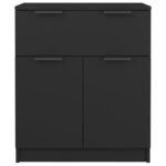 vidaXL Komoda čierna 60x30x70 cm kompozitné drevo – Obrázok 5