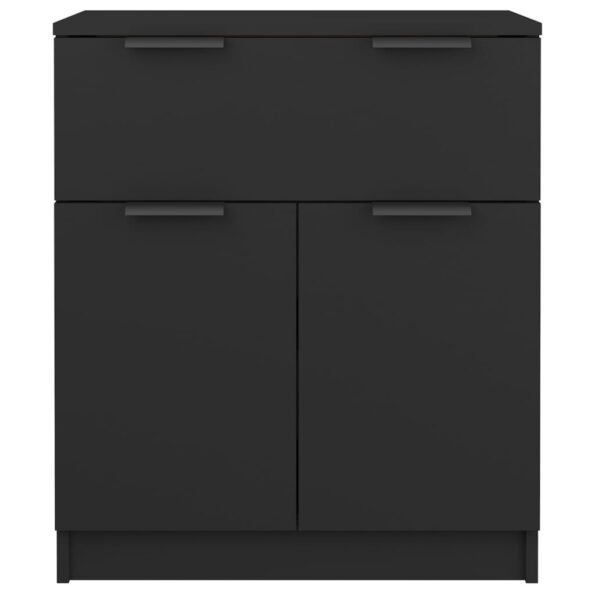 vidaXL Komoda čierna 60x30x70 cm kompozitné drevo – Obrázok 5
