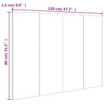 vidaXL Čelo postele hnedý dub 120x1,5x80 cm spracované drevo – Obrázok 7