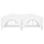 vidaXL Skladací párty stan s bočnými stenami biely 3x6 m – Obrázok 3