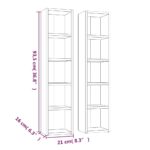 vidaXL CD skrinky 2 ks dymový dub 21x16x93,5 cm spracované drevo – Obrázok 6