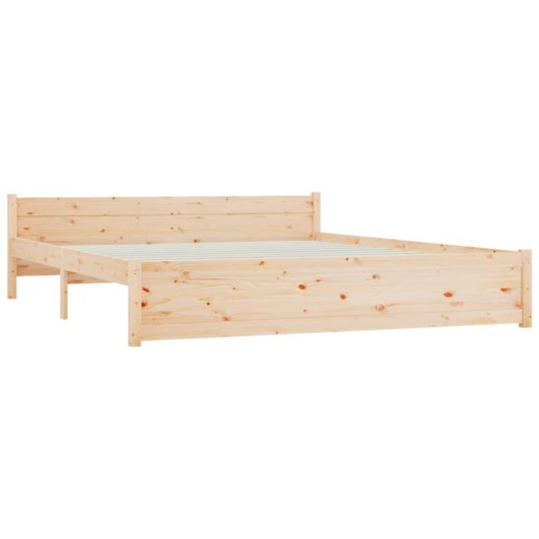 vidaXL Posteľný rám masívne drevo 160x200 cm – Obrázok 4