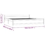 vidaXL Posteľný rám masívne drevo 160x200 cm – Obrázok 9