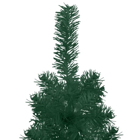 VXL8720287001041_g_en_hd_4.jpg vidaXL Úzky umelý vianočný polovičný stromček a podstavec zelený 180cm – Obrázok 5