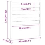vidaXL Čelo postele čierne 96x4x100 cm masívna borovica – Obrázok 6