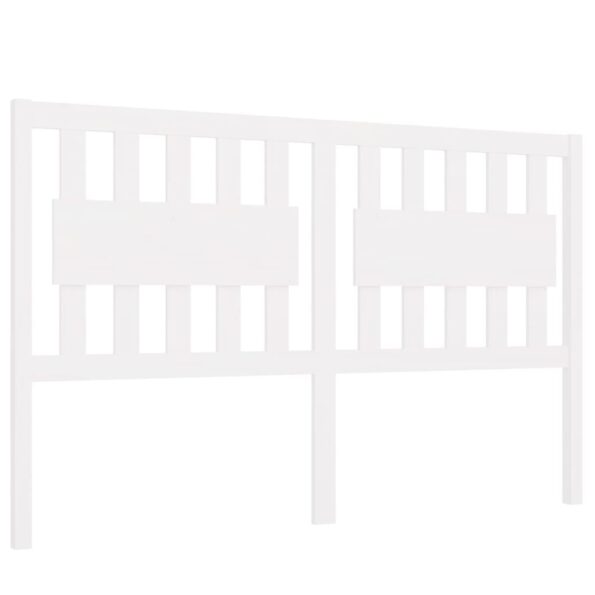 vidaXL Čelo postele biele 165,5x4x100 cm masívna borovica – Obrázok 2