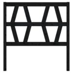 vidaXL Čelo postele čierne 96x4x100 cm masívna borovica – Obrázok 3