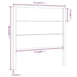 vidaXL Čelo postele 81x4x100 cm masívna borovica – Obrázok 6