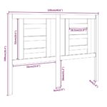 vidaXL Čelo postele biele 126x4x100 cm masívna borovica – Obrázok 6