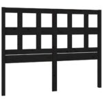 vidaXL Čelo postele čierne 145,5x4x100 cm masívna borovica – Obrázok 2