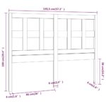 vidaXL Čelo postele čierne 145,5x4x100 cm masívna borovica – Obrázok 6