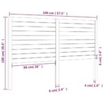 vidaXL Čelo postele 146x4x100 cm masívna borovica – Obrázok 6