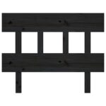 vidaXL Čelo postele čierne 93,5x3x81 cm masívna borovica – Obrázok 3