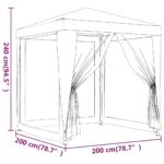 vidaXL Párty stan so 4 sieťkovanými bočnými stenami zelený 2x2 m HDPE – Obrázok 7