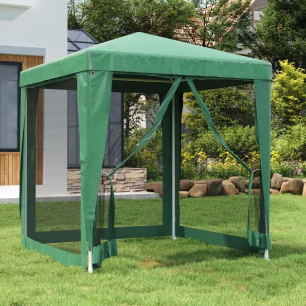 VXL8720287021735_m_en_hd_1.jpg vidaXL Párty stan so 4 sieťkovanými bočnými stenami zelený 2x2 m HDPE – Obrázok 1