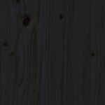 vidaXL Posteľný rám čierny masívne drevo 140x190 cm – Obrázok 5