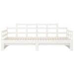 vidaXL Rozkladacia denná posteľ biela borovicový masív 2x(80x200) cm – Obrázok 10