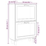 vidaXL Botník biely 52x25x80 cm spracované drevo a prírodný ratan – Obrázok 7