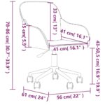 vidaXL Otočná kancelárska stolička tmavosivá zamatová – Obrázok 9