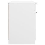 vidaXL Stôl s bočnou skrinkou biely spracované drevo – Obrázok 8